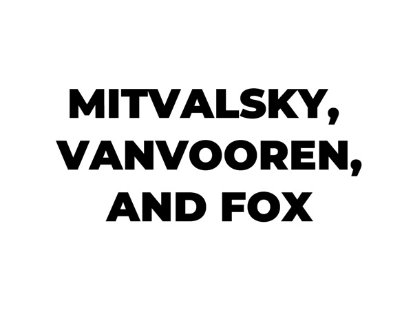 Mitvalsky, VanVooren, and Fox